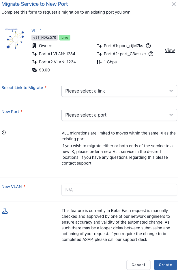 Migrate VLL